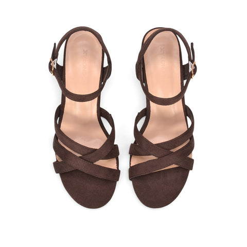 chocolate brown ankle strap sandals