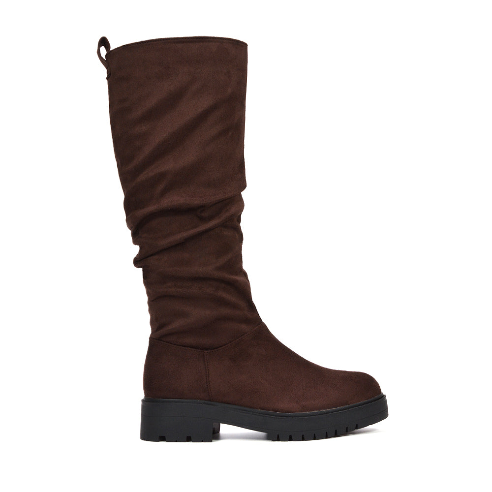 brown knee high boots for women