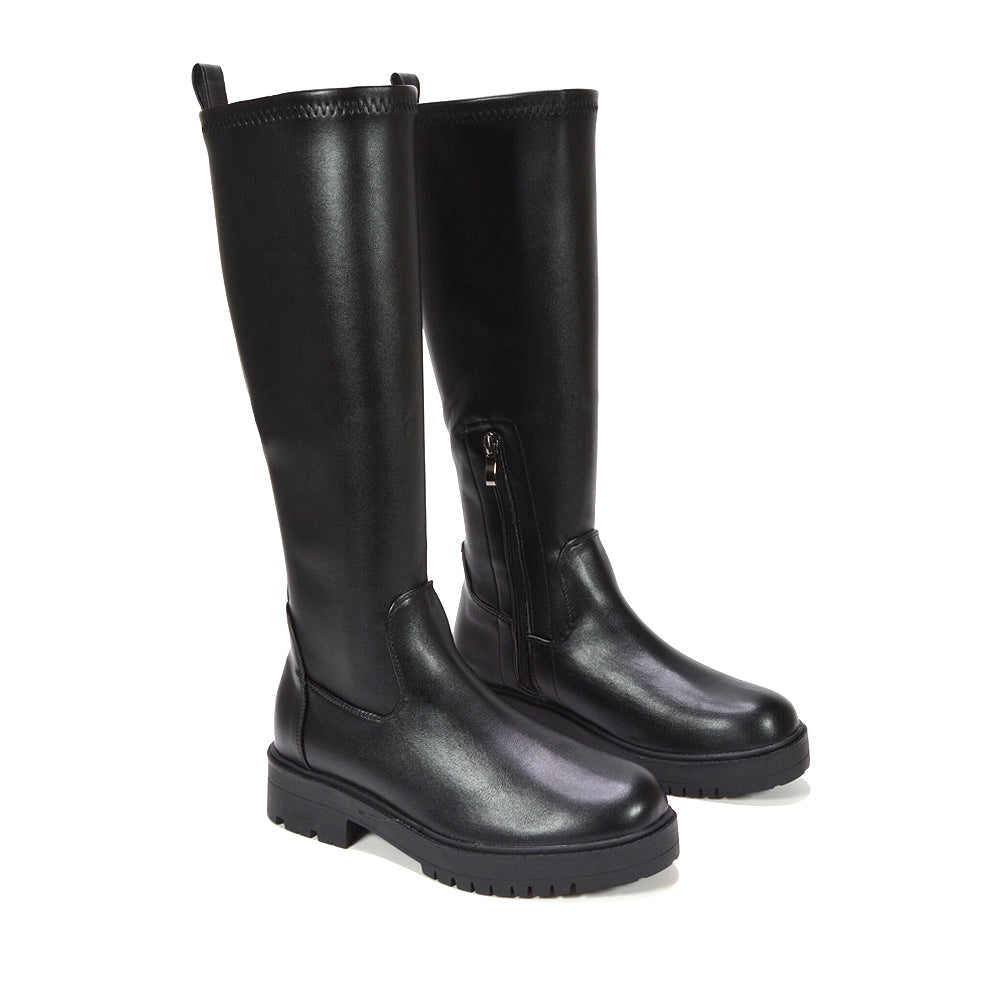 black long boots for women