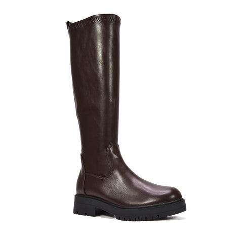 brown chunky boots