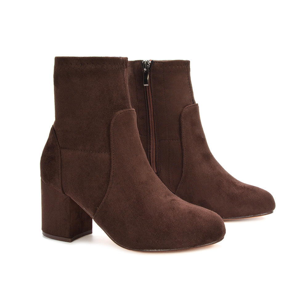 brown stretchy boots, brown stretch boots, stretchy boots, stretch boots