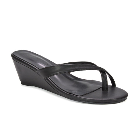 toe post wedge sandals for women, summer holiday sandals, wedge heels, black toe post sandals