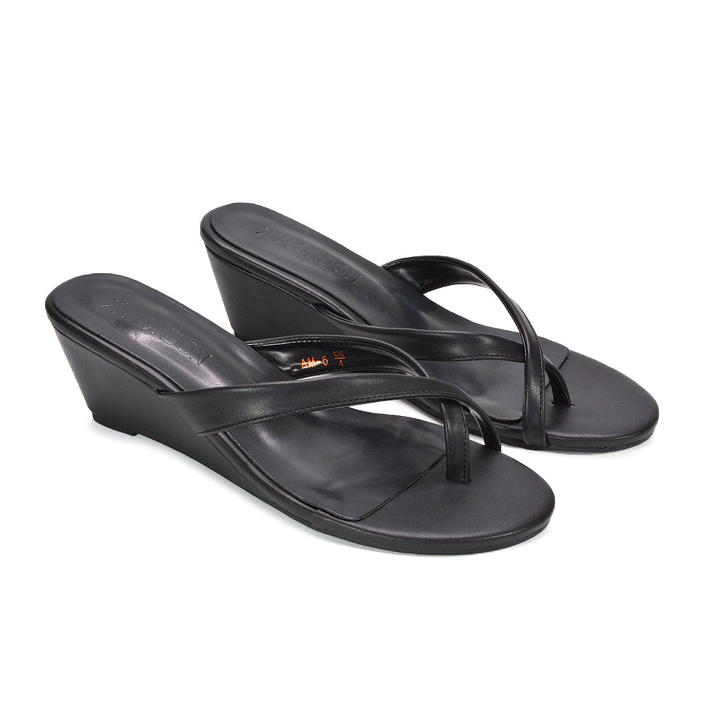 everyday wear wedge sandals, party casual sandals, wedge heel sandals, summer heels, holiday heels, black casual wedge sandals