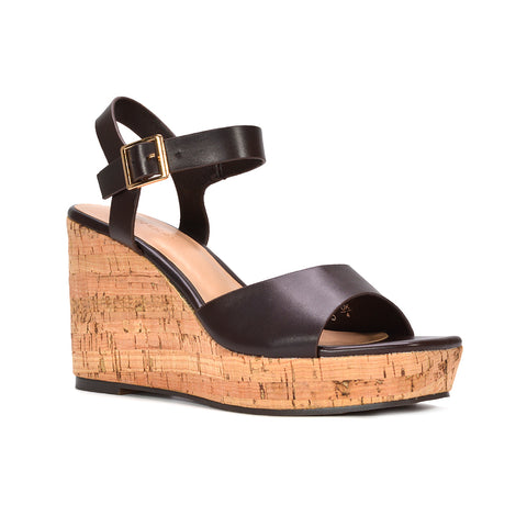Best brown cork wedge sandals for women, Comfortable brown cork wedge sandals for women, Brown cork wedge sandals