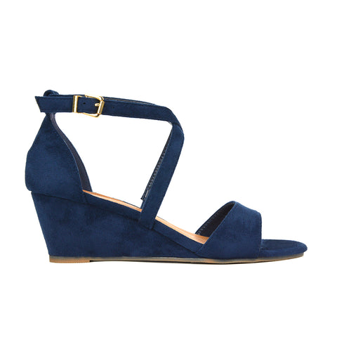 Women's navy Wedge Sandals, wedge heels navy, women's wedge sandals, wedge heels