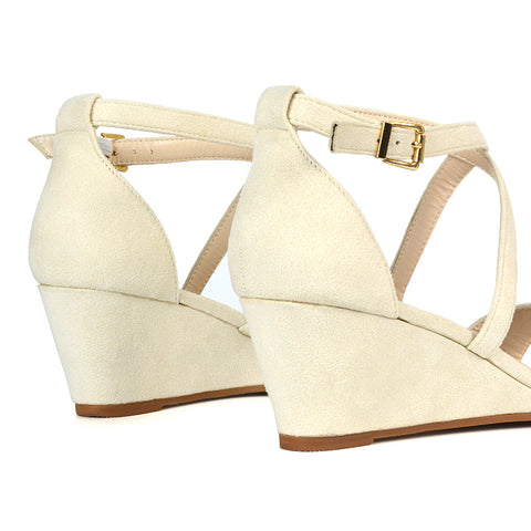 nude wedge sandals, nude strappy wedge heels, wedge sandals, strappy wedge heels