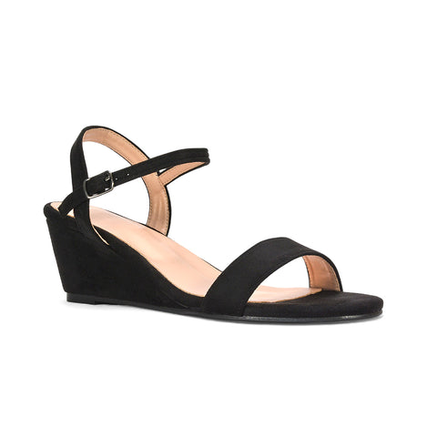 black wedge heel sandals, black wedge shoes, wedge heel sandals, wedge shoes, ightweight summer wedges for women

