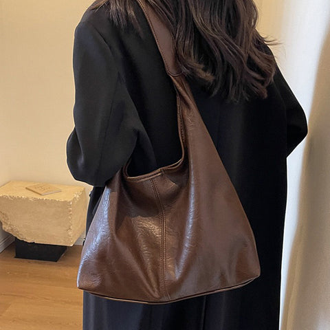 brown large shoulder bag, brown tote bag with shoulder strap, large shoulder bag, tote bag with shoulder strap