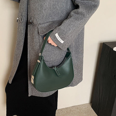green shoulder bag with zip, women's green handbags, women's handbags, small bag, shoulder bag with zip
