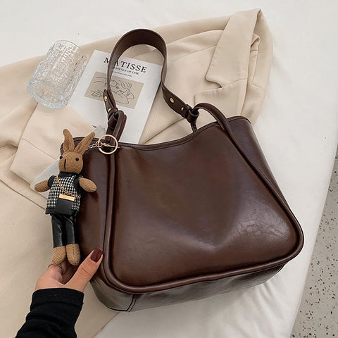 faux leather bag, brown faux leather bag, brown pu leather bag