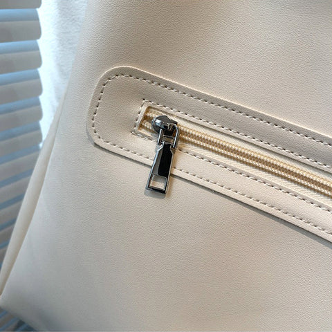 beige zip closure bag, beige tote bag, women's beige tote bag, zip closure bag, tote bag, women's tote bag