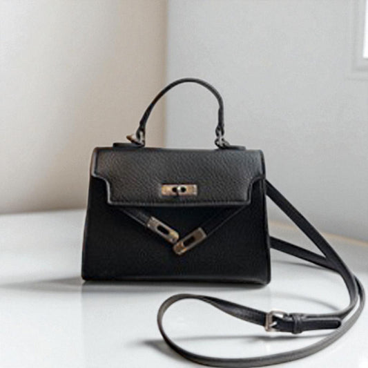 black handbag, black bags, handbag, bags, Trendy mini handbags with lock