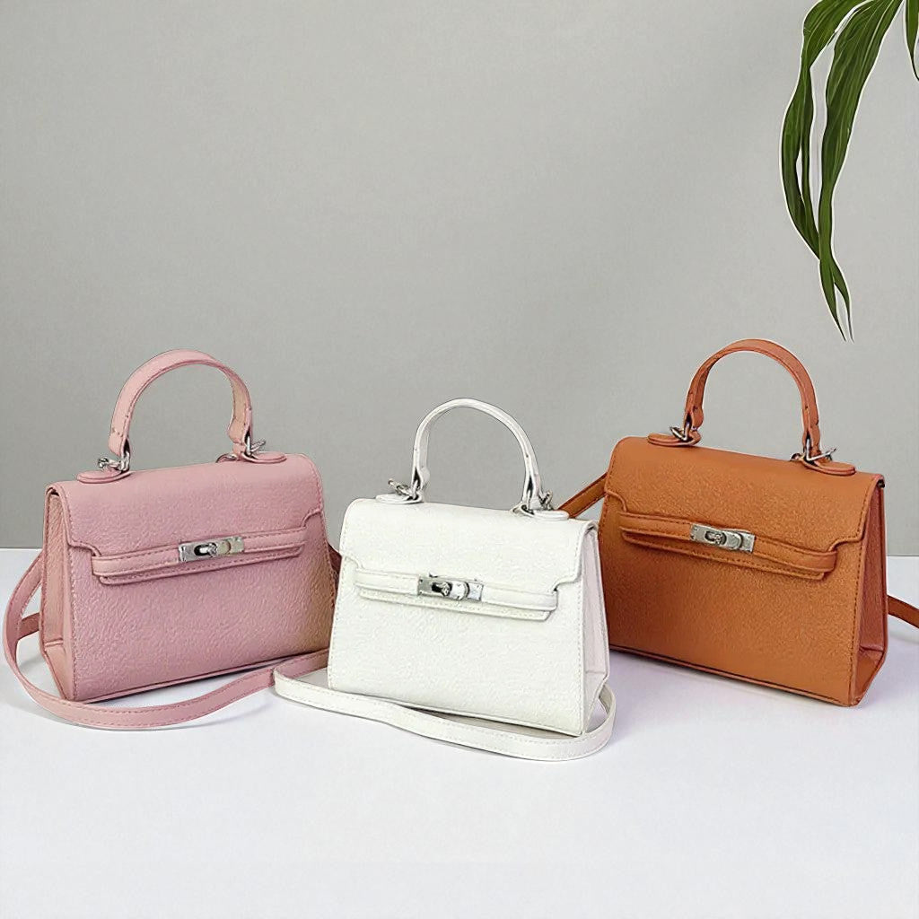 Crossbody and top-handle bag, Office handbags for women, Casual handbags for women, Trendy mini handbags with lock