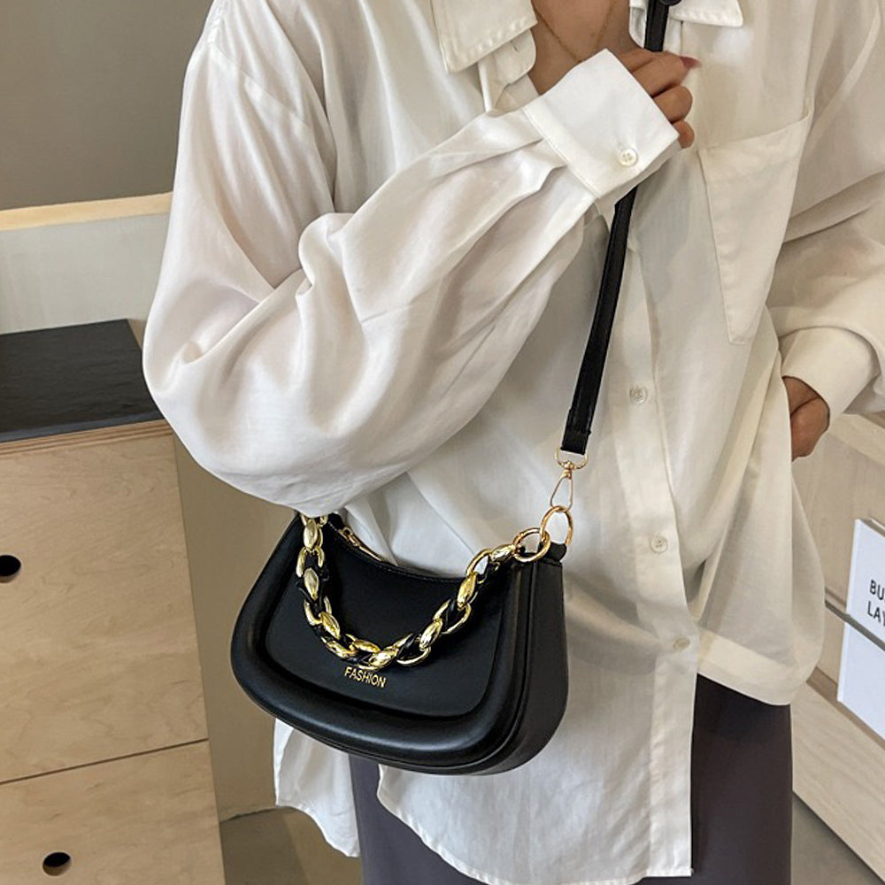black statement handbag, black going out bag, statement handbag, going out bag, Lightweight fashion shoulder bag for daily essentials