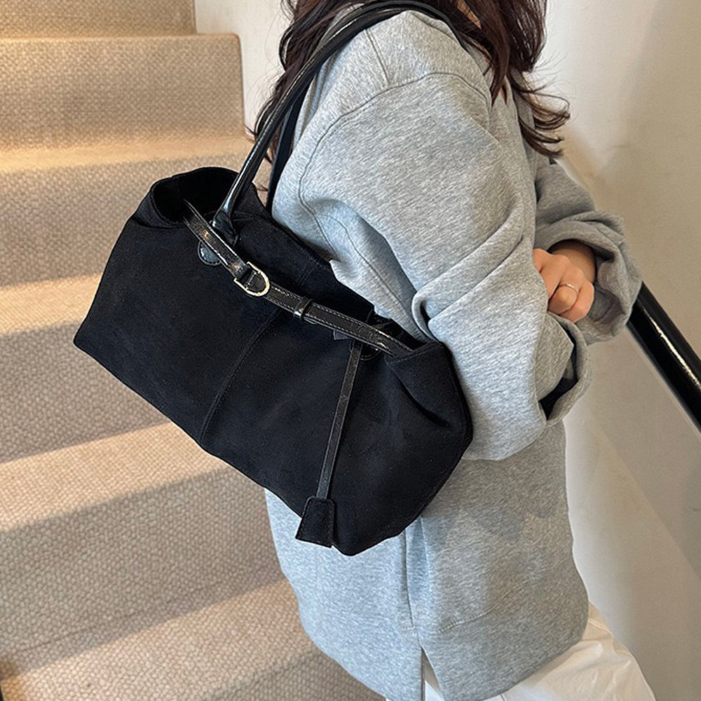 black shopper bag, black everyday bag, large handbag, shoulder shopper bag