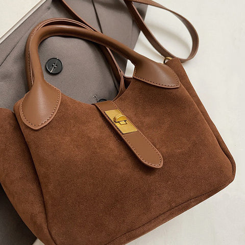tan mini bag, tan tote bag, Handbag for work and travel, Gold turn-lock closure bag