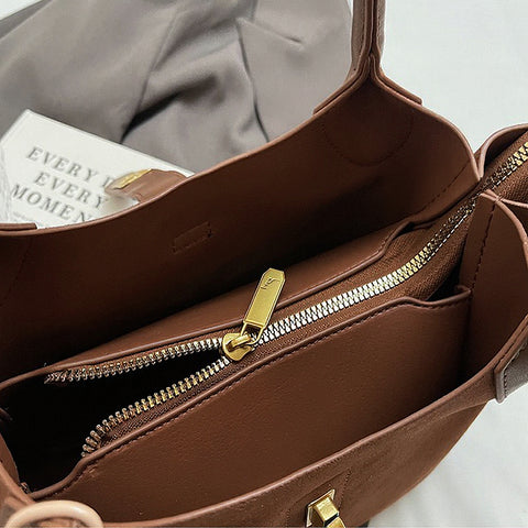 tan shoulder bag, tan crossbody bag, Suede tote bag, Soft suede tote with gold clasp