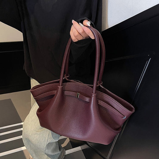 burgundy large handbag, burgundy shoulder handbag, Casual-chic handbag, Commuter-friendly tote bag, Versatile women’s tote bag, Affordable luxury handbag