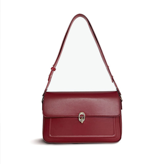 red clasp bag, red shoulder bag, womens shoulder bag