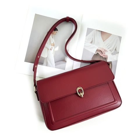 red adjustable strap bag, red small handbag, going out purse