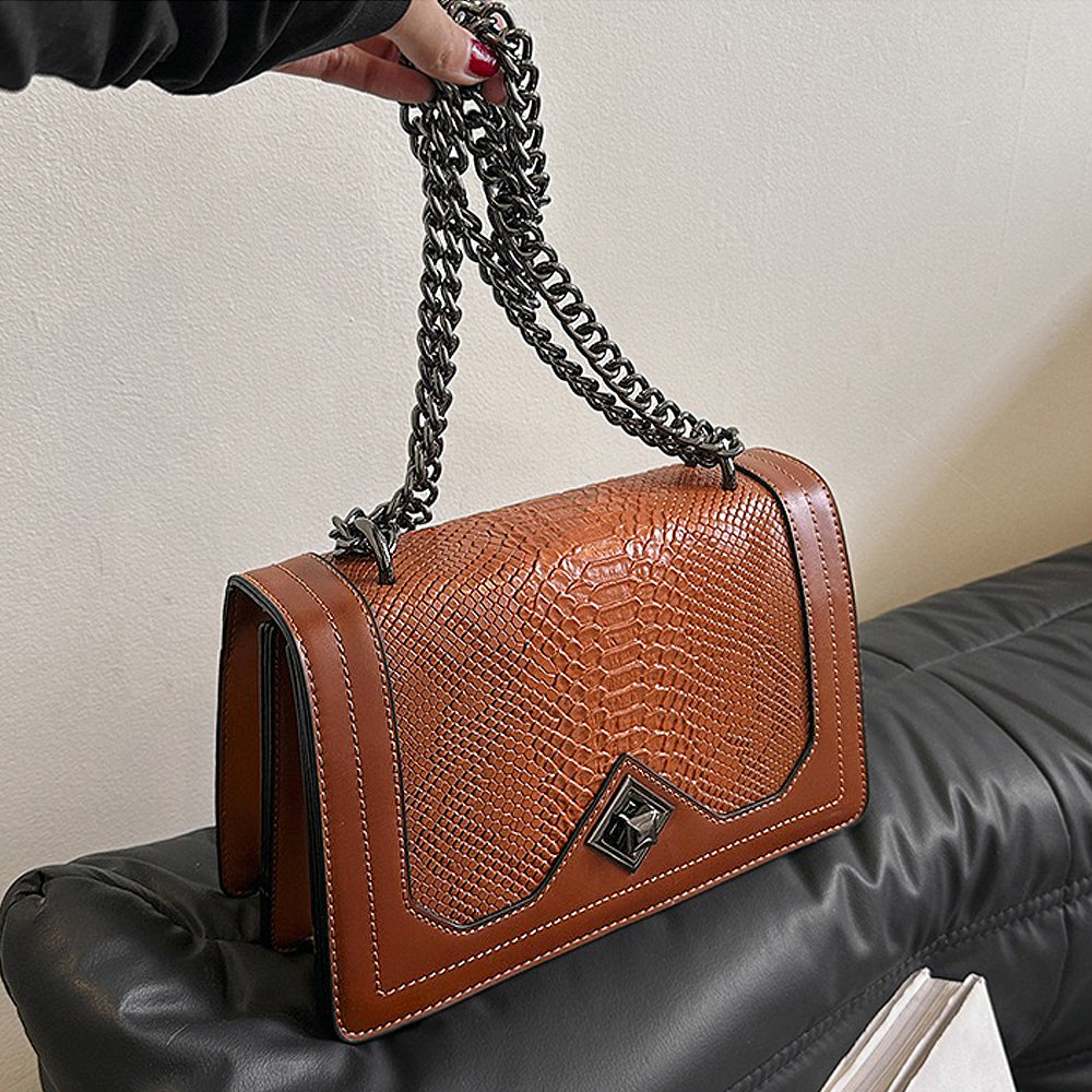 tan crossbody handbag, Day-to-night handbag, Modern women’s handbag