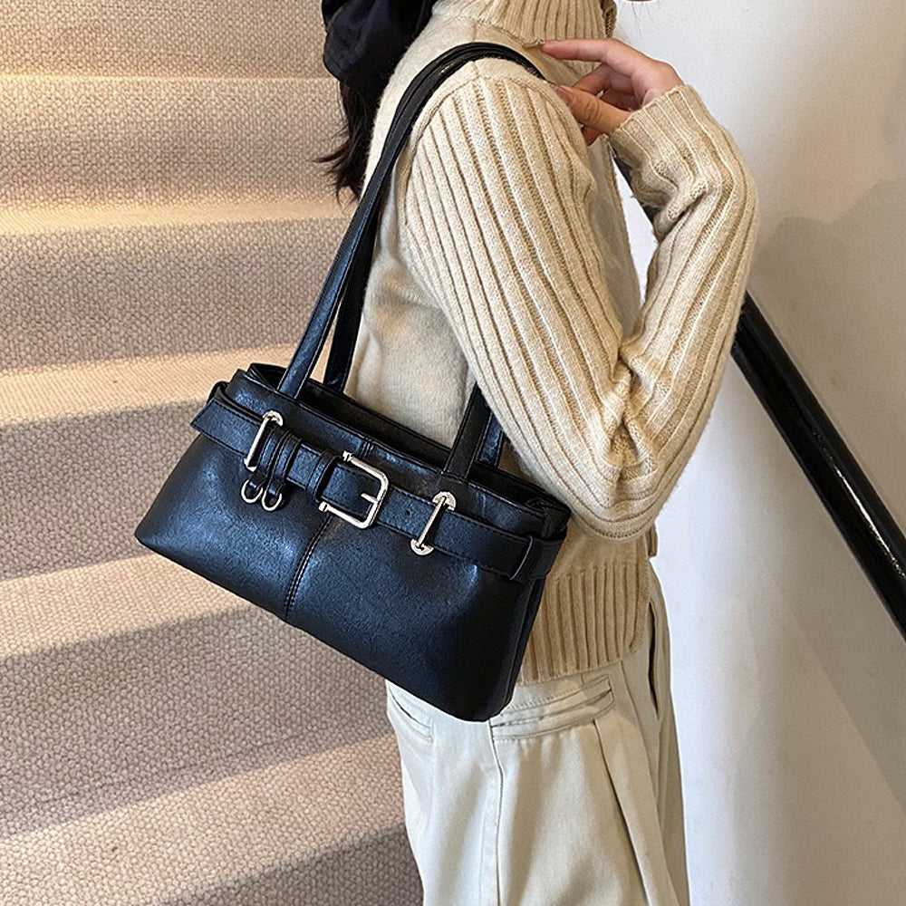 Belt buckle handbag, Classy shoulder purse, Lightweight everyday purse