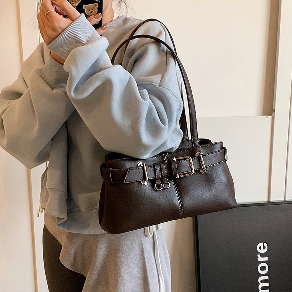 brown going out bag, brown small bag, Shoulder tote for women, Day-to-night bag
