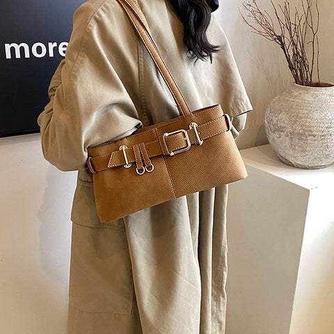 Belt buckle handbag, Classy shoulder purse, Lightweight everyday purse