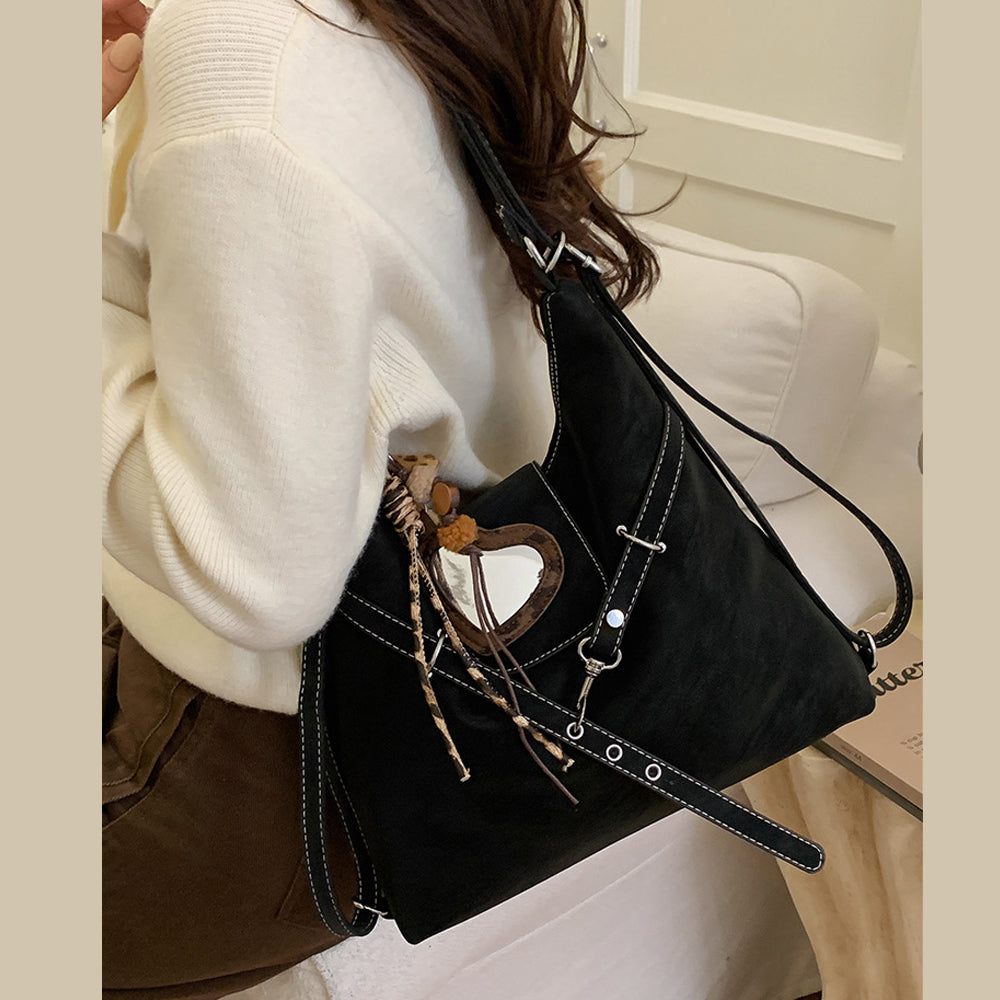 women's shoulder tote bag, casual slouchy tote bag for everyday use, best slouchy tote bag for women, casual women's handbag, black women's handbag