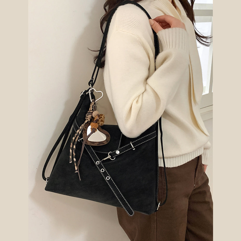women's casual tote bag, trendy slouchy shoulder bag for women, women's tote bag for daily use, women's large handbag, black everyday shoulder bag 