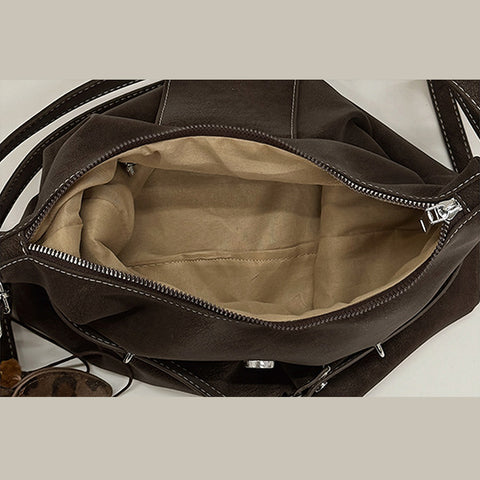 women's casual tote bag, trendy slouchy shoulder bag for women, women's tote bag for daily use, women's large handbag, brown everyday shoulder bag 