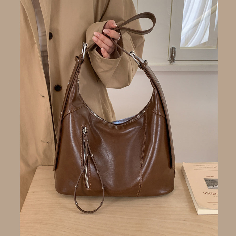 women's slouchy casual shoulder bag, women's slouchy casual shoulder bag for everyday use, buy women's slouchy shoulder bag, women's handbag, tan women's slouchy casual shoulder bag