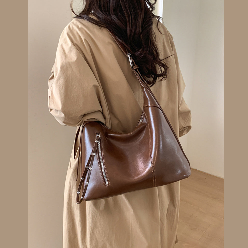 women's casual shoulder bag, lightweight slouchy shoulder handbag women, best slouchy shoulder bag for women, casual women's tote bag, tan casual handbag women