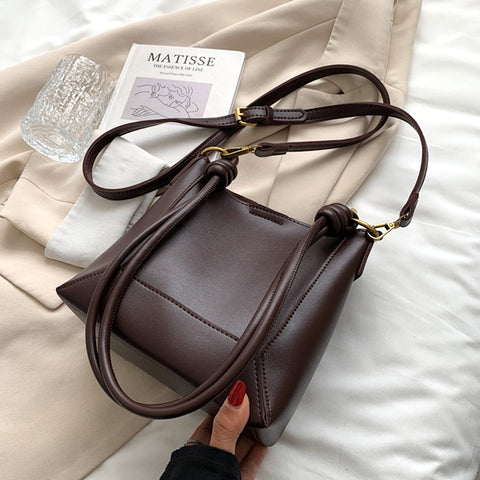 vintage faux leather handbag, everyday faux leather tote bag for women, shoulder purse for women, brown crossbody bag, brown crossbody strap bag