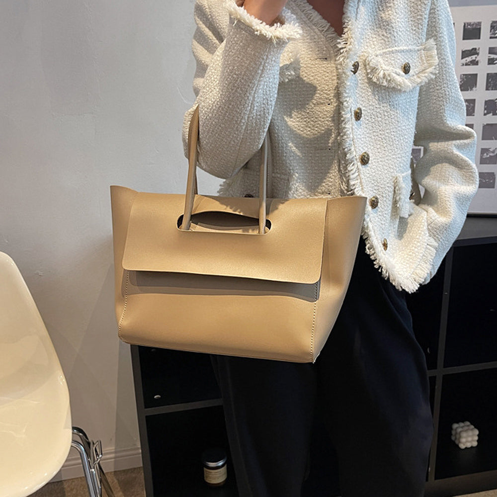 faux leather shoulder tote bag, everyday shoulder tote bag, stylish faux leather shoulder tote bag for women, tote bags, khaki shoulder bag, khaki shoulder tote bag