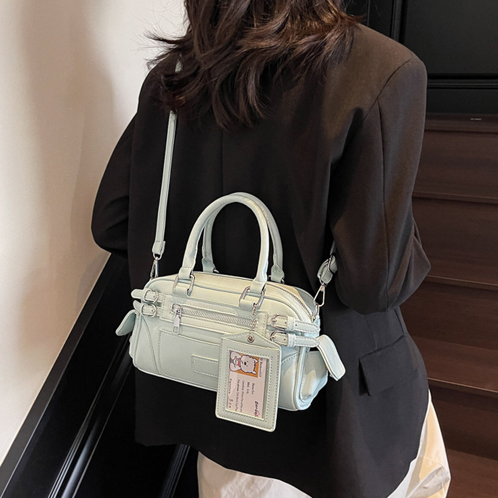 women's small zip tote bag, women's casual tote bag, women's small zip tote bag with handle, blue small bag, blue mini bag