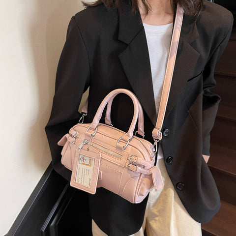 small tote bag with handle, lightweight women's handbag, compact tote bag for women everyday use, pink crossbody bag, pink crossbody small tote bag