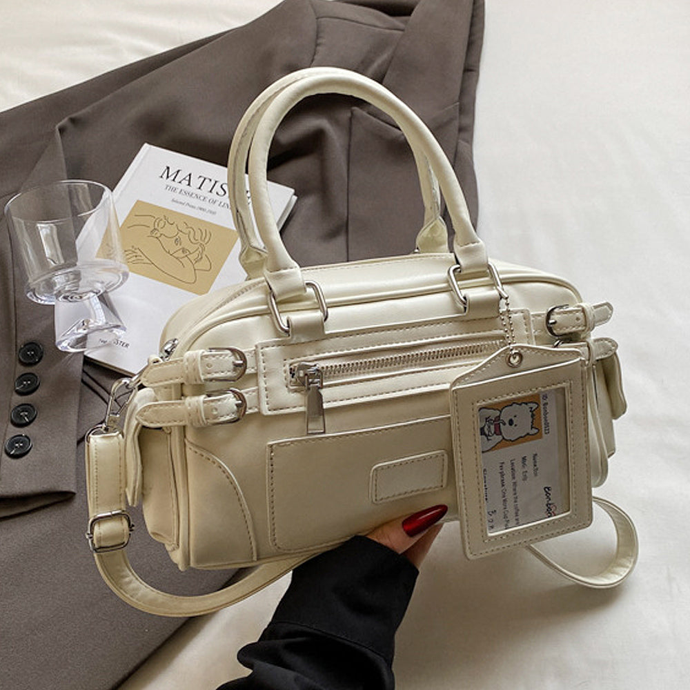 small tote bag with handle, lightweight women's handbag, compact tote bag for women everyday use, white crossbody bag, white crossbody small tote bag