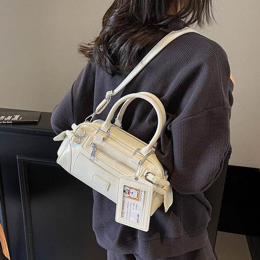 women's small zip tote bag, women's casual tote bag, women's small zip tote bag with handle, white small bag, white mini bag