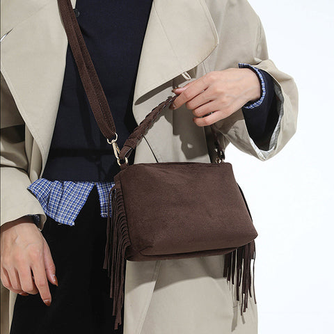 boho western shoulder bag, casual women's shoulder bag, trendy western handbag for everyday use, brown crossbody western bag