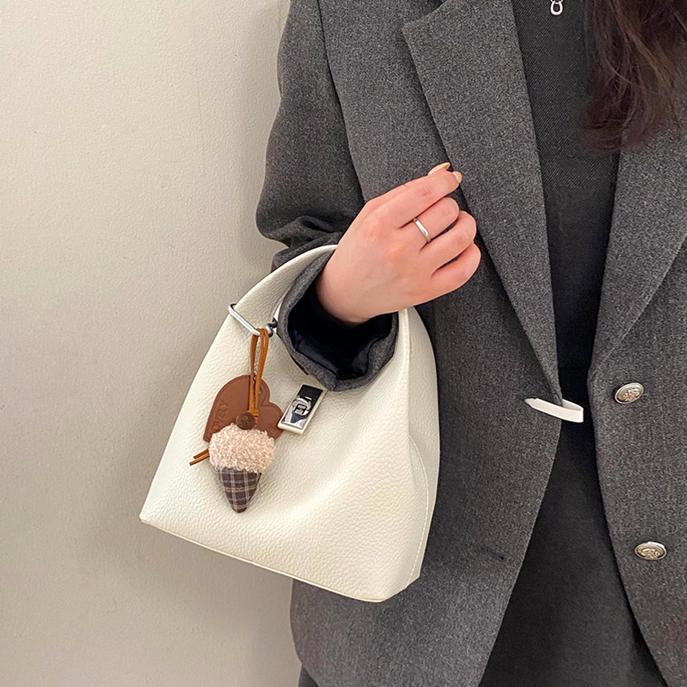 crossbody bag with charm, small shoulder crossbody bag, stylish mini crossbody bag for women, white crossbody bag with charm