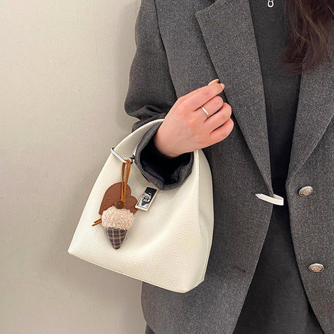 crossbody bag with charm, small shoulder crossbody bag, stylish mini crossbody bag for women, white crossbody bag with charm