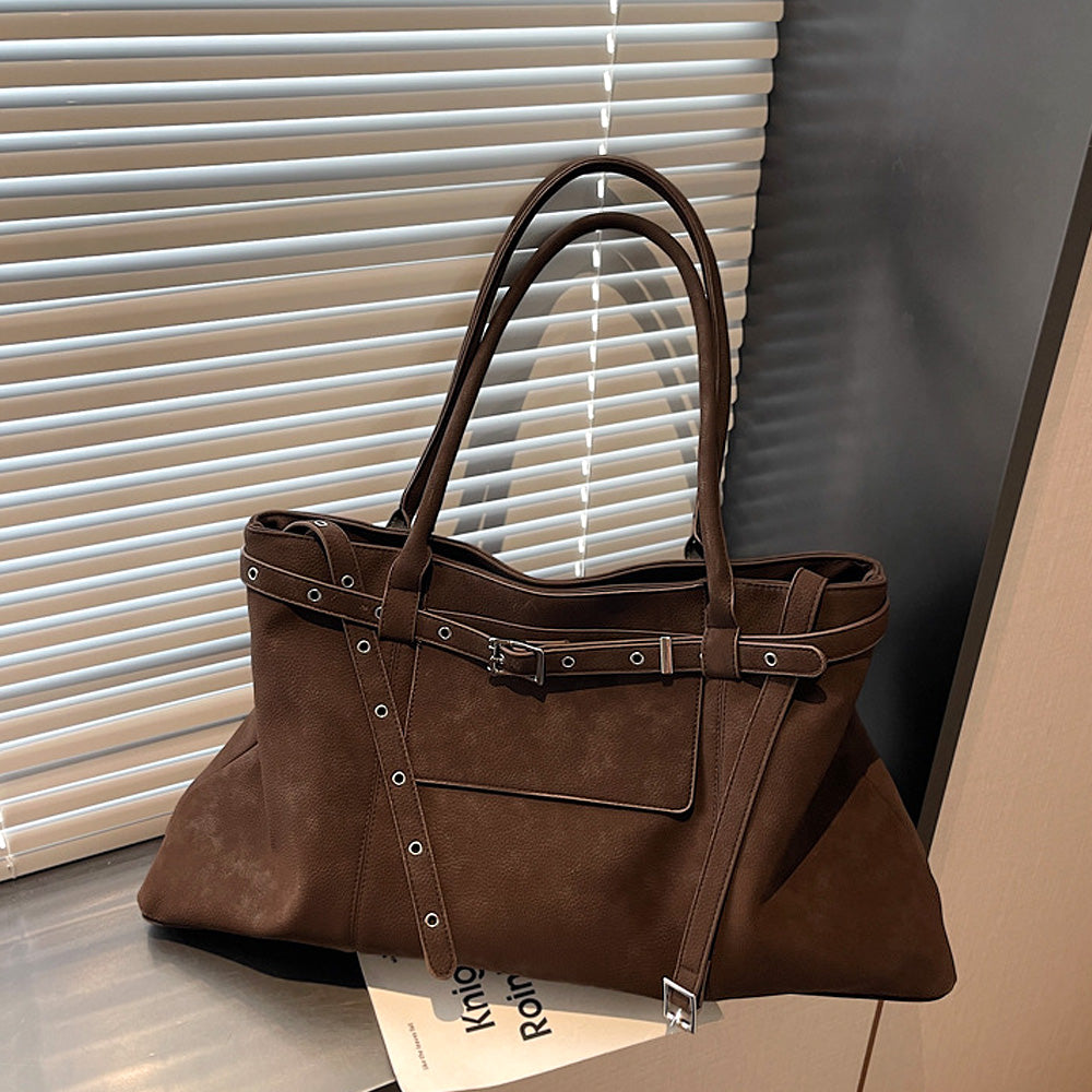 large tote bag for women, women's fashion tote bag, fashionable women's shoulder tote bag, brown large handbag