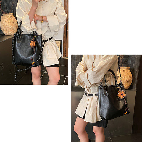 black shoulder handbag, stylish black tote bag for office and travel