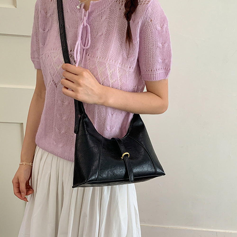 black structured handbag, black shoulder bag for work and office
