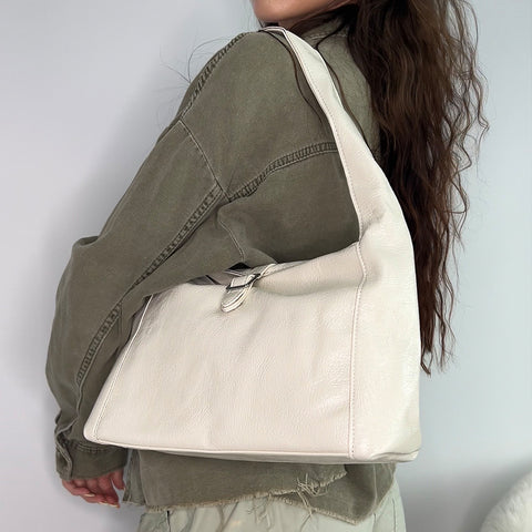 beige buckle shoulder bag, beige faux leather shoulder bag with buckle