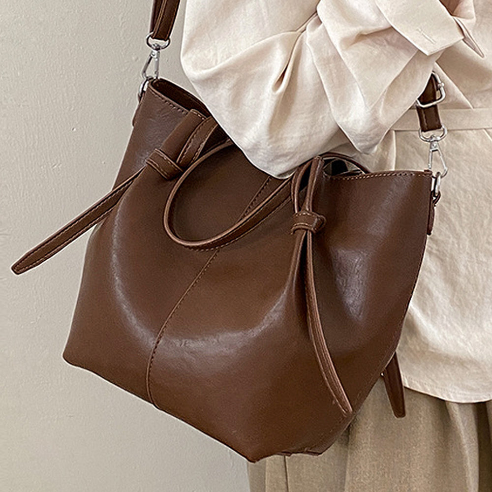 brown handbag for shopping and everyday use