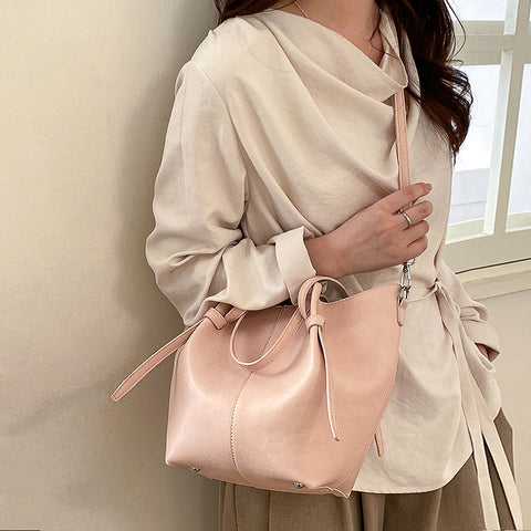 blush pink shoulder handbag