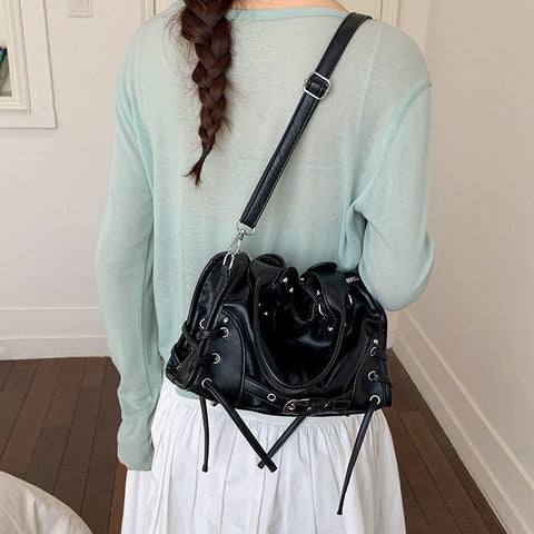 Black zip-top handbag, Black handbag for office and evening wear
