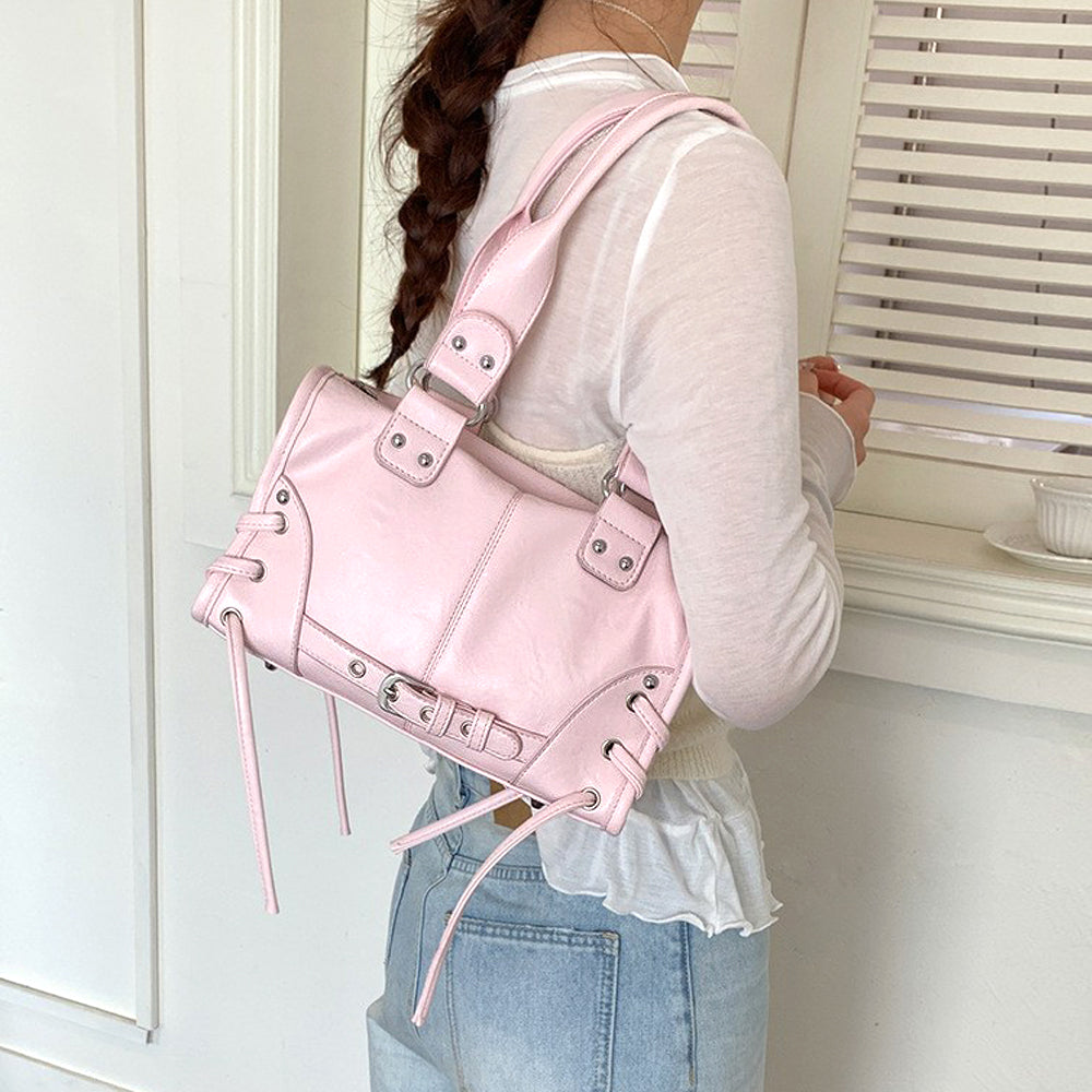 Pink crossbody bag, Baby pink handbag